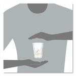Bare Eco-Forward RPET Cold Cups, Individually Wrapped, 10 oz, Plastic, Leaf Design, 500/Carton