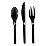 Fork WeGo Polystyrene, Fork, Plastic, Black, 1,000/Carton