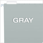 Pendaflex 100% Recycled Hanging File Folder, 1-Tab, Letter, Gray, 25/Box (81604)