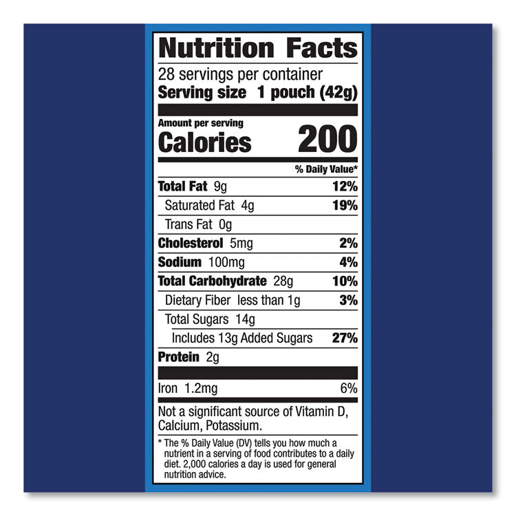 Soft Baked Mini Chocolate Chip Cookies, 1.5 oz Pouch, 28/Pack
