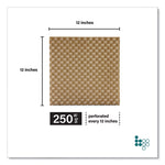 Bubble Paper, 12" x 250 ft, Perforated Every 12", Kraft, 250 Sheets/Carton