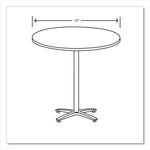 Between Round Table Top, 42" Diameter, Silver Mesh