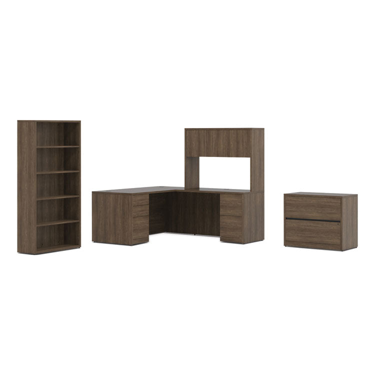 10500 Series Single Pedestal Desk, Left Pedestal: Box/Box/File, 66" x 30" x 29.5", Pinnacle
