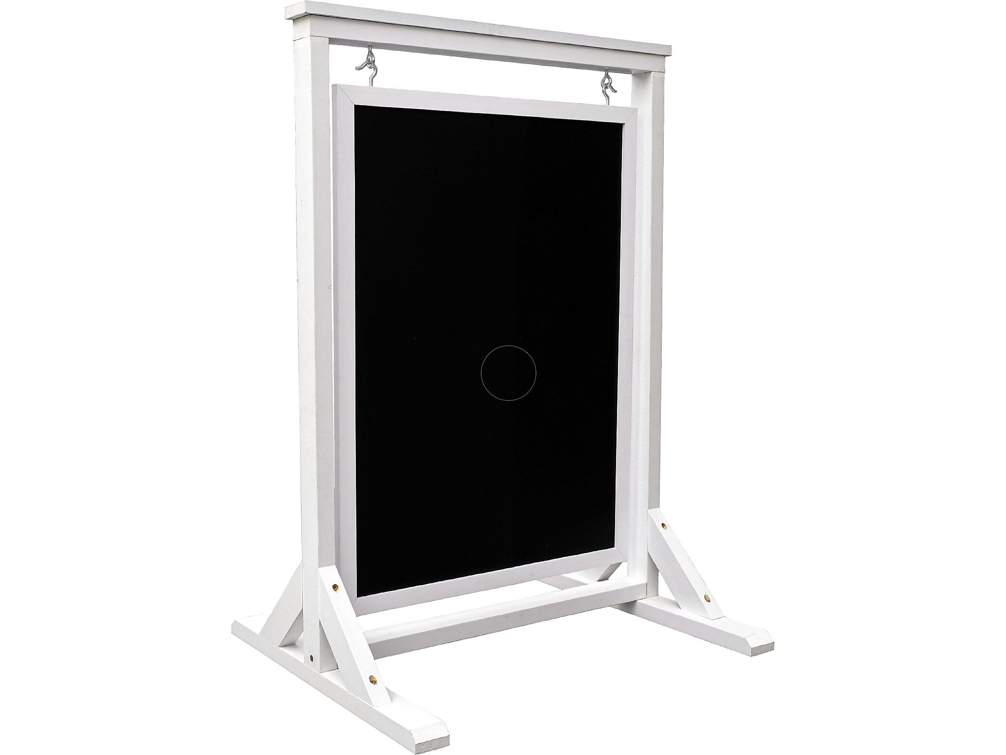 Excello Global Products Indoor/Outdoor Chalkboard Stand, 21" x 30", White/Black (HD-0090-WHT-OS)
