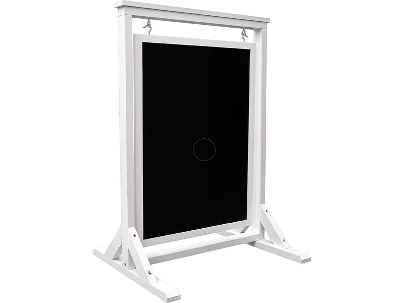 Excello Global Products Indoor/Outdoor Chalkboard Stand, 21" x 30", White/Black (HD-0090-WHT-OS)