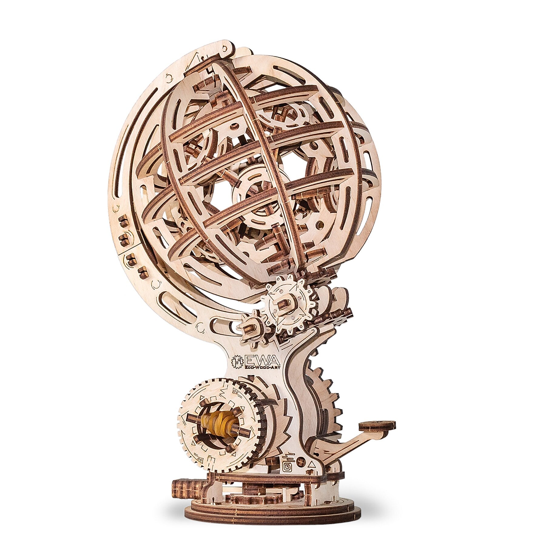 EWA Eco-Wood-Art Kinetic Globe 3D Wooden STEM Construction Kit, 205 Pieces/Set (AVRAV0523305)