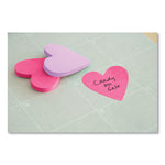 Die-Cut Heart Shaped Notepads, 3" x 3", Pink/Purple, 75 Sheets/Pad, 2 Pads/Pack