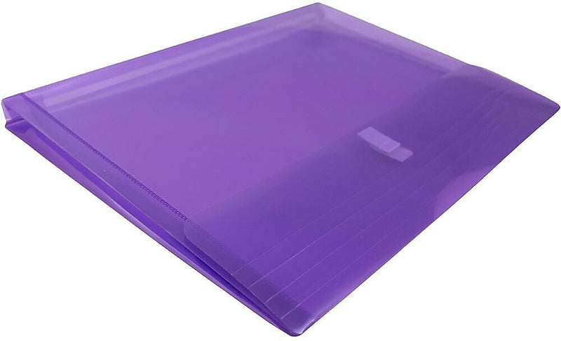 JAM Paper Premium Plastic Document File, Letter, Purple, 3/Pack (218V1PUX3)