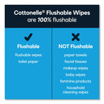 Fresh Care Flushable Cleansing Cloths, 1-Ply, 3.75 x 5.5, White, 42/Pack
