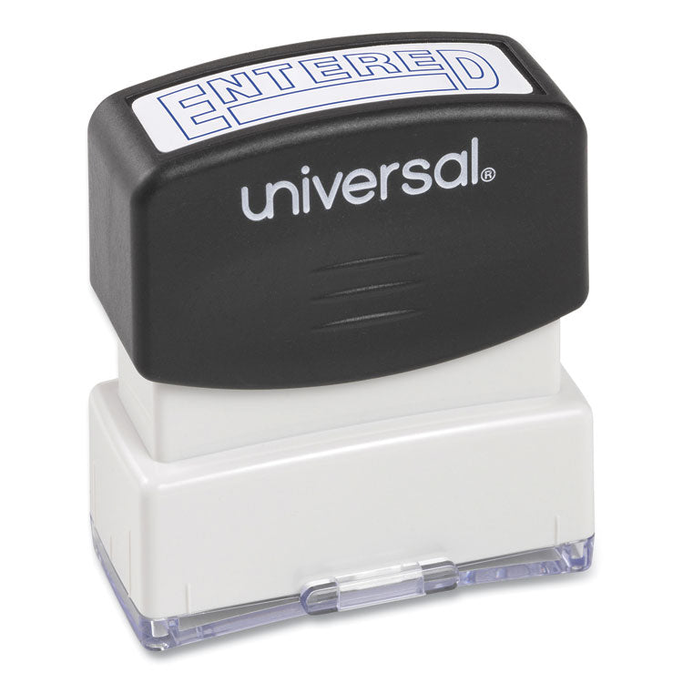 Message Stamp, Entered, Pre-Inked One-Color, Blue