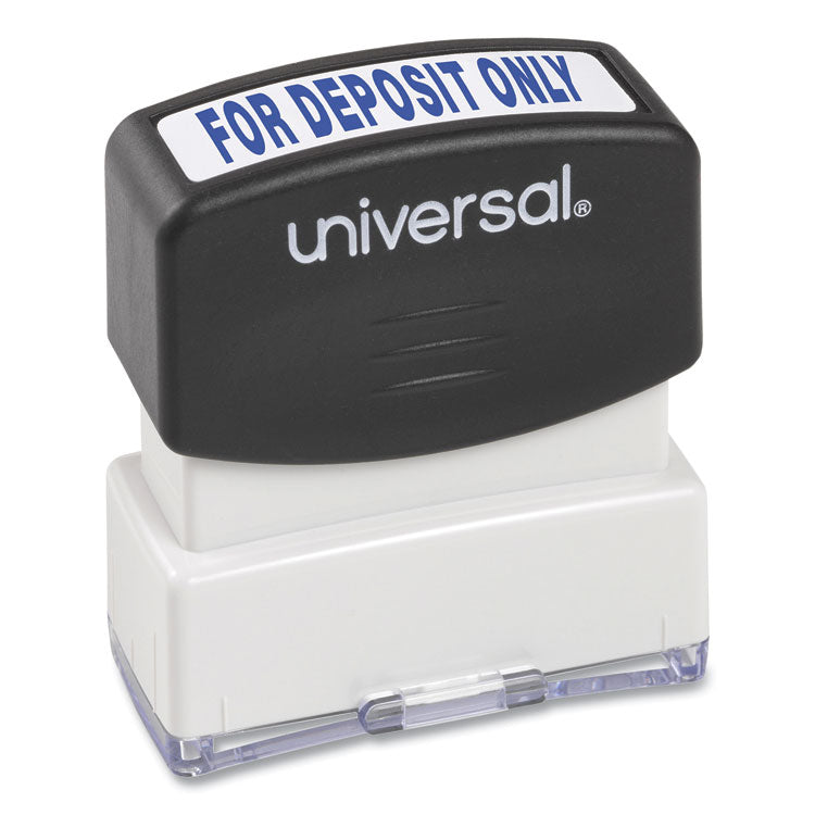 Message Stamp, For Deposit Only, Pre-Inked One-Color, Blue