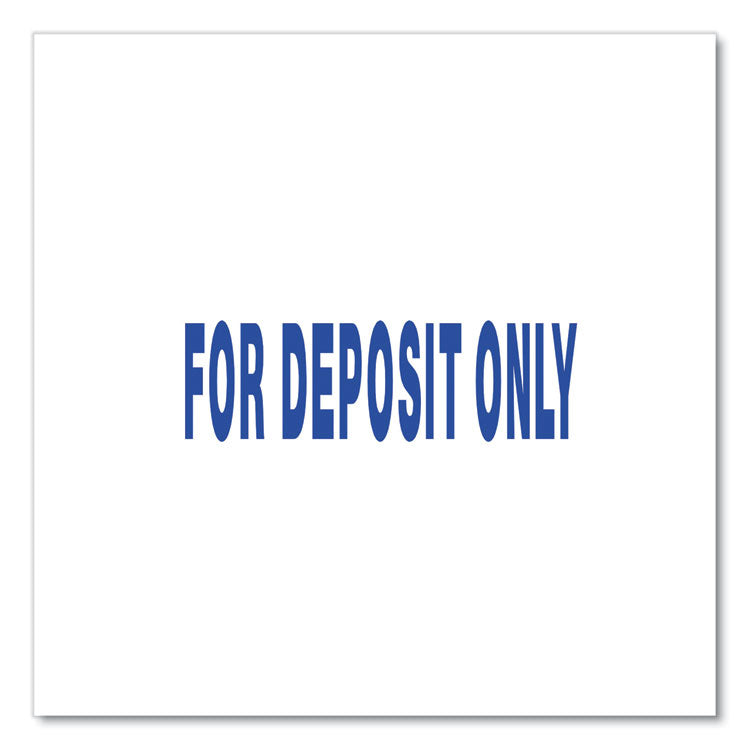 Message Stamp, For Deposit Only, Pre-Inked One-Color, Blue
