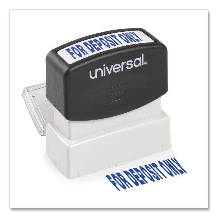 Message Stamp, For Deposit Only, Pre-Inked One-Color, Blue
