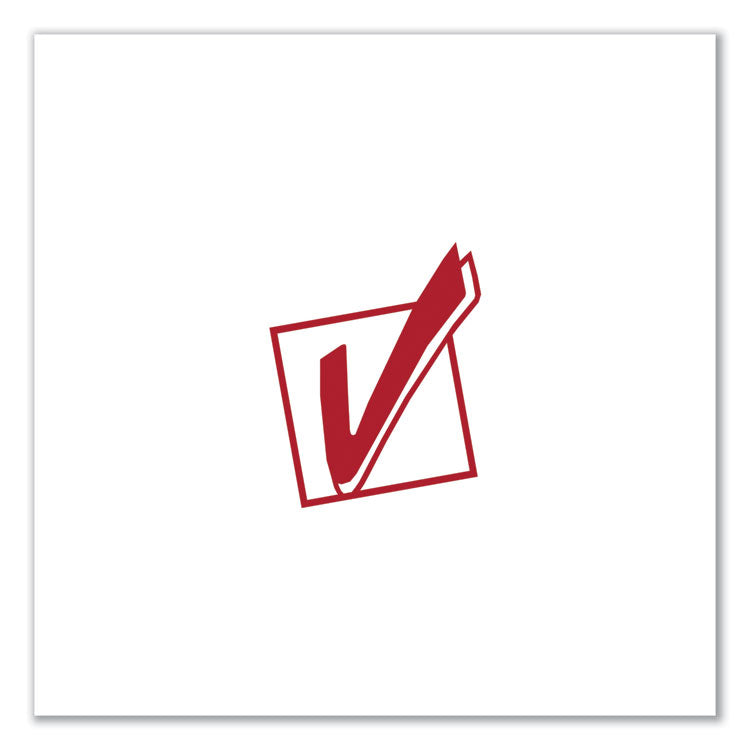 Round Message Stamp, Check Mark, Pre-Inked/re-Inkable, Red