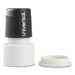 Round Message Stamp, Check Mark, Pre-Inked/re-Inkable, Red