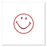 Round Message Stamp, Smiley Face, Pre-Inked/re-Inkable, Red