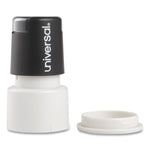 Round Message Stamp, Smiley Face, Pre-Inked/re-Inkable, Red