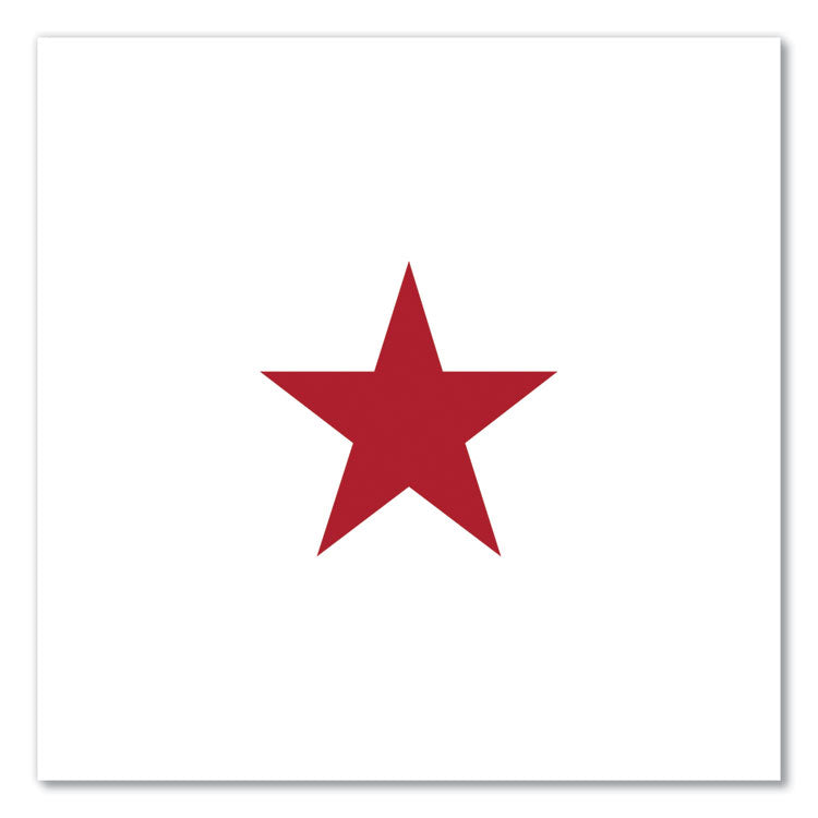Round Message Stamp, Star, Pre-Inked/re-Inkable, Red
