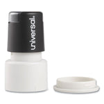 Round Message Stamp, Star, Pre-Inked/re-Inkable, Red