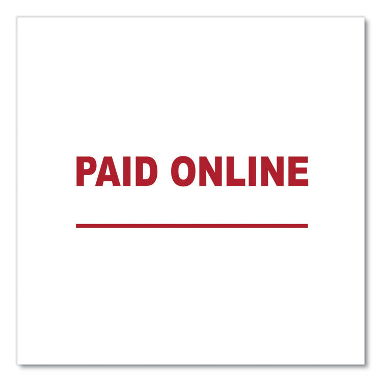 Message Stamp, Paid Online, Pre-Inked One-Color, Red