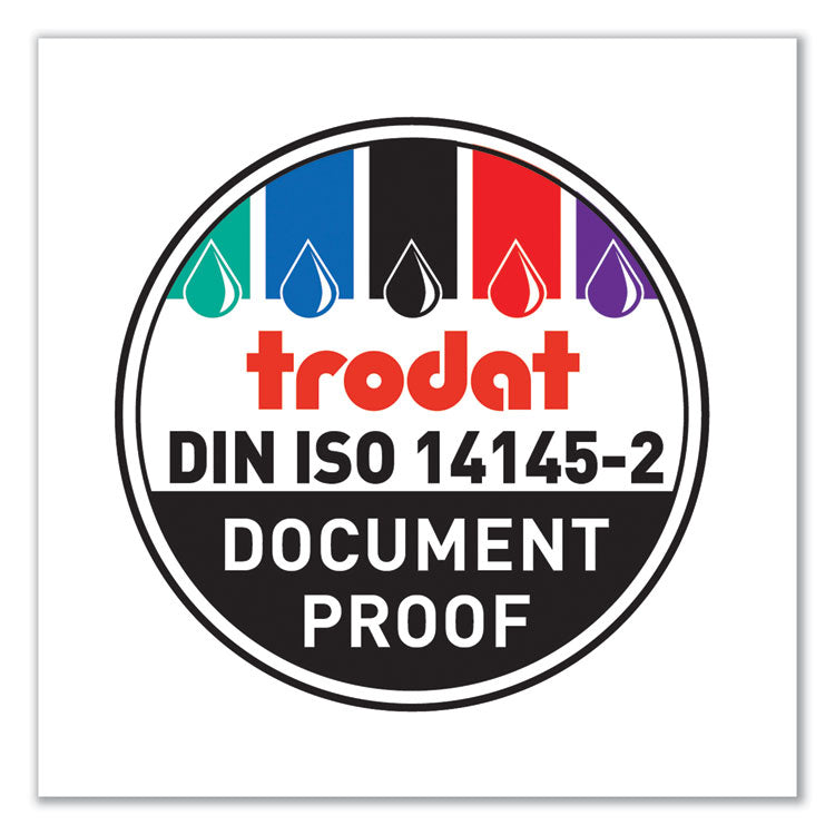 Printy Economy Micro 5-in-1 Date Stamp, Self-Inking, 1" x 0.75", Blue/Red