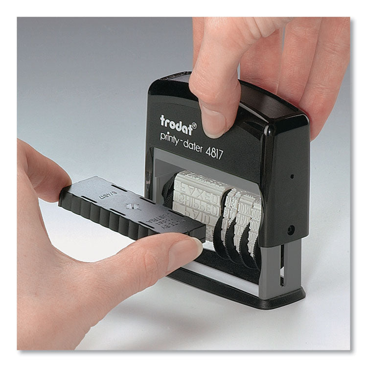 E4817 Printy Replacement Pad for Trodat Self-Inking Stamps, 0.38" x 2", Black