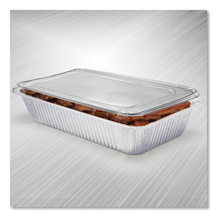 Steam Table Pan Lids, Full Curl Edge, Fits Full-Size Pan, 0.62" Deep, 12.87 x 20.81, 50/Carton