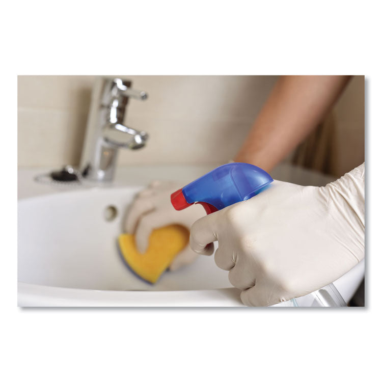 Latex Examination Gloves, Powder-Free, Large, 5 mil Thick, 9.45" Long, Cream, 100/Box