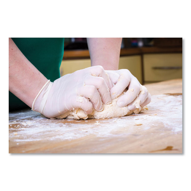 Latex Examination Gloves, Powder-Free, X-Large, 5 mil Thick, 9.45" Long, Cream, 100/Box