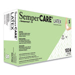 Latex Examination Gloves, Powder-Free, Small, 5 mil Thick, 9.45" Long, Cream, 100/Box