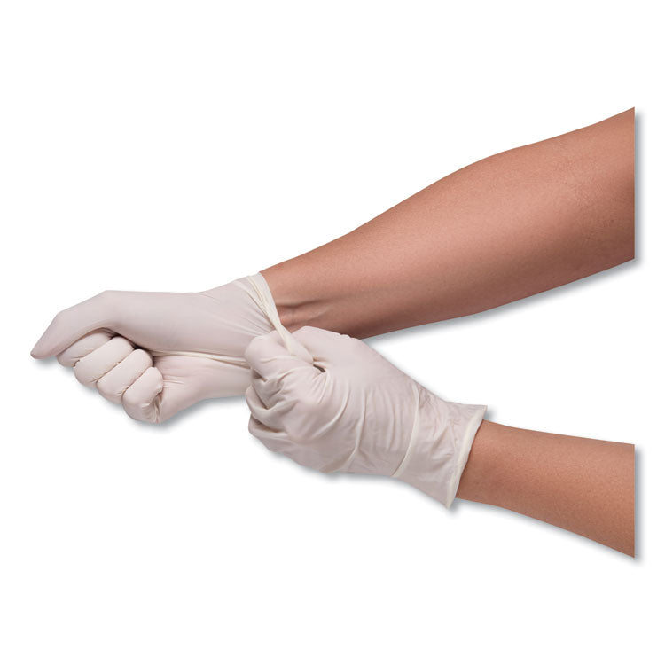 Stretch Vinyl Examination Gloves, Powder-Free, X-Large, 5 mil Thick, 9.45" Long, Cream, 100/Box, 10 Boxes/Carton