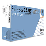 Stretch Vinyl Examination Gloves, Powder-Free, Large, 5 mil Thick, 9.45" Long, Cream, 100/Box