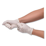 Stretch Vinyl Examination Gloves, Powder-Free, Medium, 5 mil Thick, 9.45" Long, Cream, 100/Box, 10 Boxes/Carton