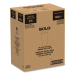 Compostable Paper Hot Cups, 16 oz, White/Green, 1,000/Carton