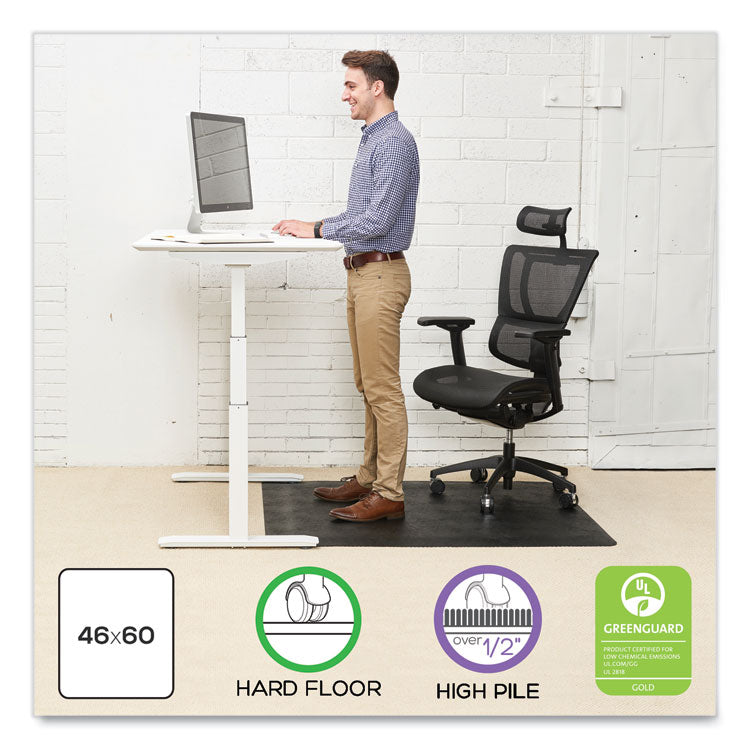 Ergonomic Sit Stand Mats, 60 x 46, Black, 25/Pallet