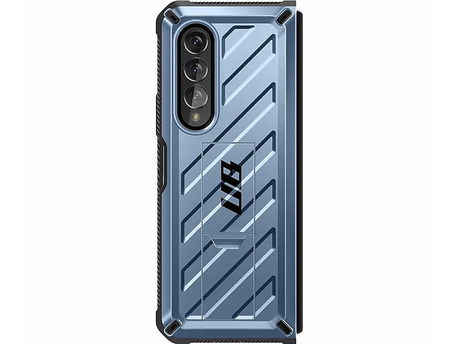 SUPCASE Unicorn Beetle Metallic Blue Kickstand Case for Samsung Galaxy Z Fold4 (SUP-Galaxy2022-ZFold4-5G-Unicorn-SP-Tilt)