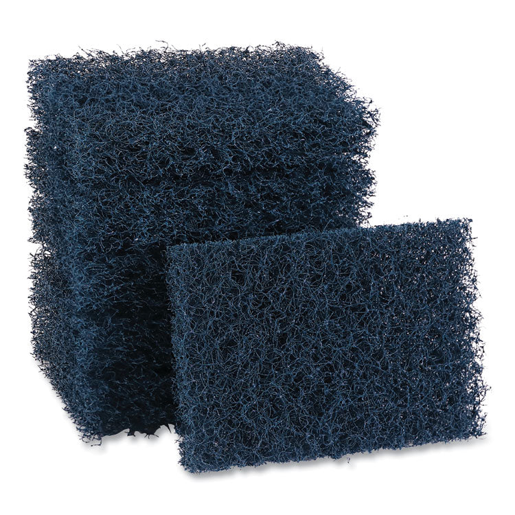 Extra Heavy-Duty Scouring Pad, 3.5 x 5, Dark Blue, 20/Carton