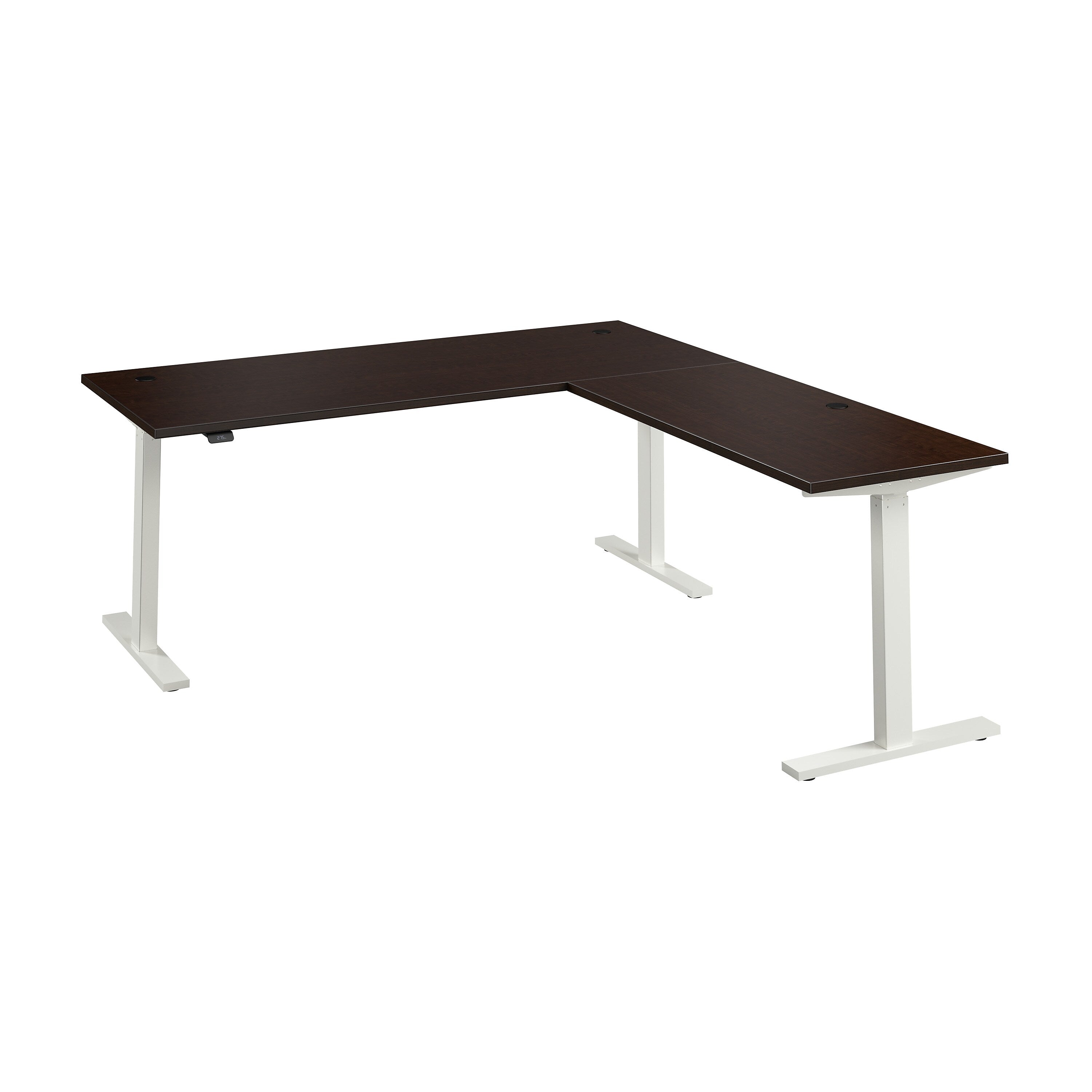 Bush Business Furniture Move 60 Series 72"W L Shaped Adjustable Standing Desk, Mocha Cherry (M6SL7278MRWK)
