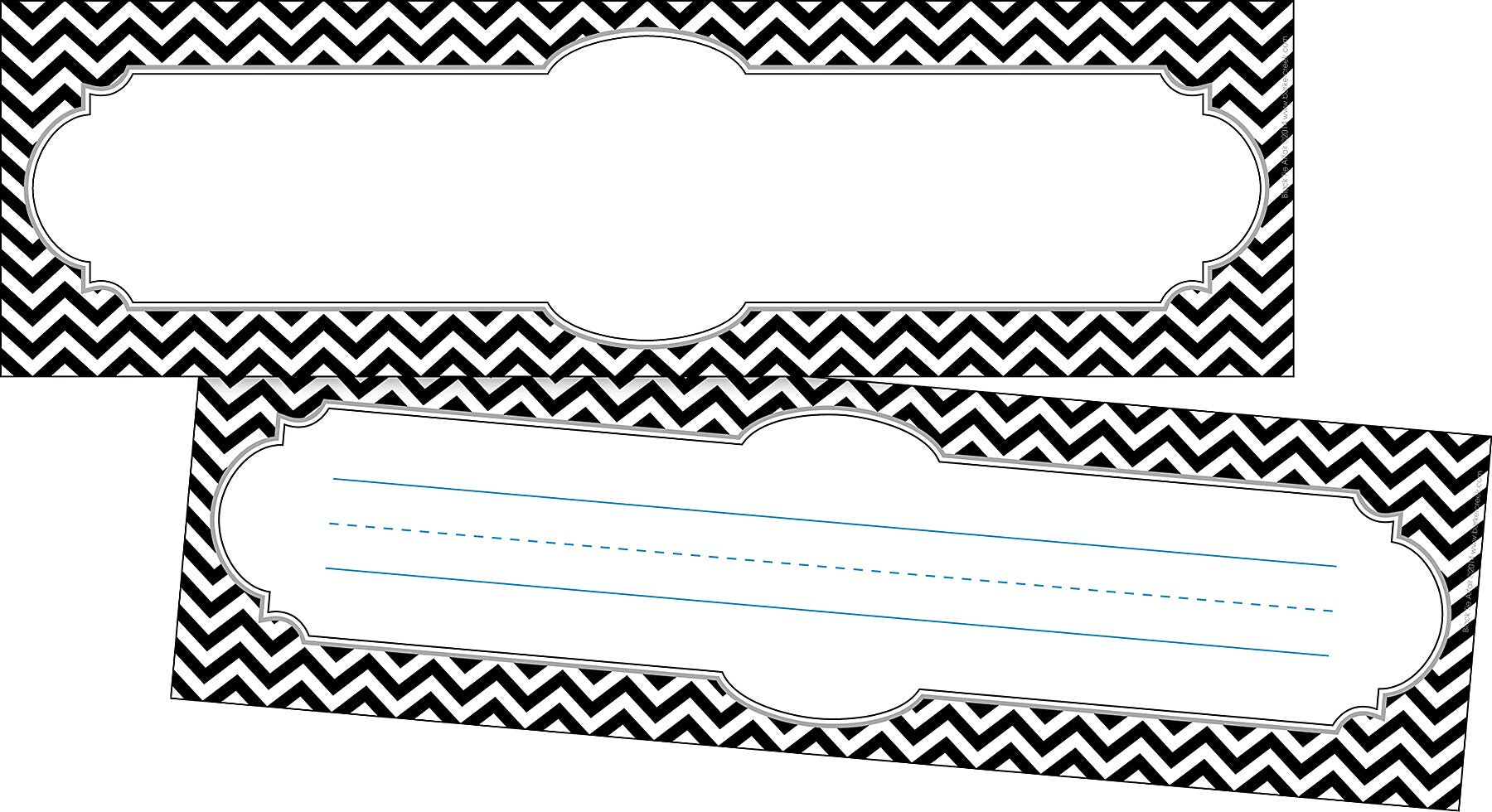 Barker Creek Black Chevron School Name Plates, 12" x 3.5", 72/Set (BC3802)