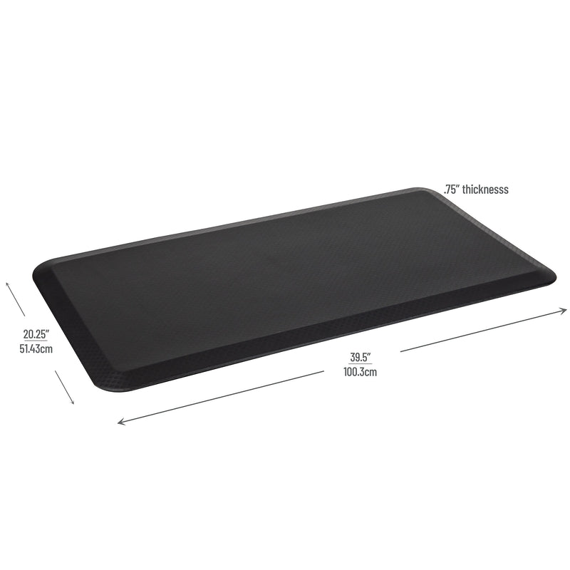 Mind Reader Anti-Fatigue Standing Desk Mat, 39.5" x 20.25", Black (SDMAT-BLK)