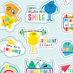Carson Dellosa Education Happy Place Motivators Motivational Stickers, Multicolored, 72/Pack, 12 Packs/Bundle (CD-168318-12)