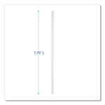 Wrapped Jumbo Straws, 7.75", Polypropylene, Clear, 500/Pack, 24 Packs/Carton
