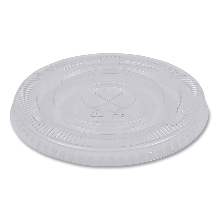 PET Cold Cup Lids, Fits 14 oz to 24 oz Cold Cups, Plastic, Clear, 100/Sleeve, 10 Sleeves/Carton