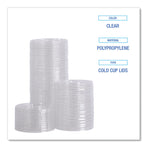 PET Cold Cup Lids, Fits 14 oz to 24 oz Cold Cups, Plastic, Clear, 100/Sleeve, 10 Sleeves/Carton