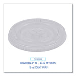 PET Cold Cup Lids, Fits 14 oz to 24 oz Cold Cups, Plastic, Clear, 100/Sleeve, 10 Sleeves/Carton