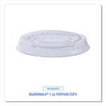 Souffle/Portion Cup Lids, Fits 1 oz Portion Cups, Plastic, Clear, 2,500/Carton