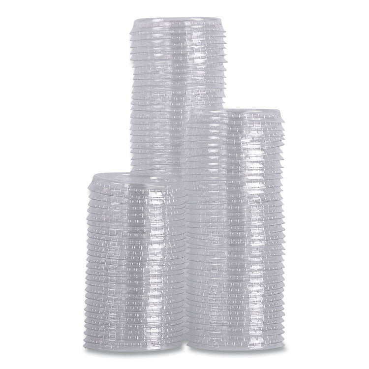 Souffle/Portion Cup Lids, Fits 1 oz Portion Cups, Plastic, Clear, 2,500/Carton