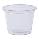 Souffle/Portion Cups, 1 oz, Plastic, Clear, 125/Sleeves, 20 Sleeves/Carton