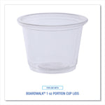 Souffle/Portion Cups, 1 oz, Plastic, Clear, 125/Sleeves, 20 Sleeves/Carton