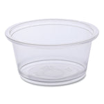 Souffle/Portion Cups, 2 oz, Plastic, Clear, 125/Sleeve, 20 Sleeves/Carton